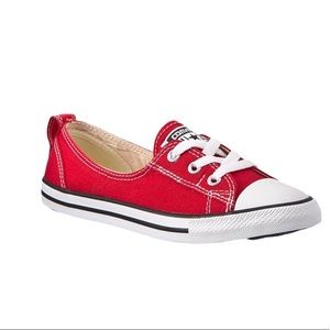 Red ballet converse Clearance